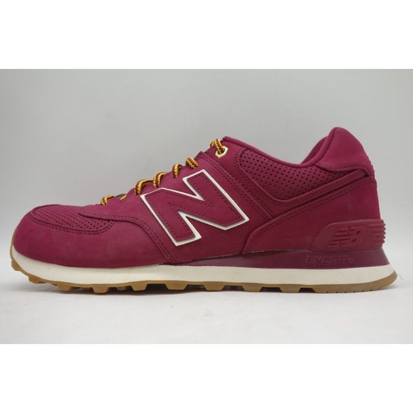 New Balance 574 Maroon Lace Up Athletic Sneakers Shoes Men\'s 8.5 D main image 9